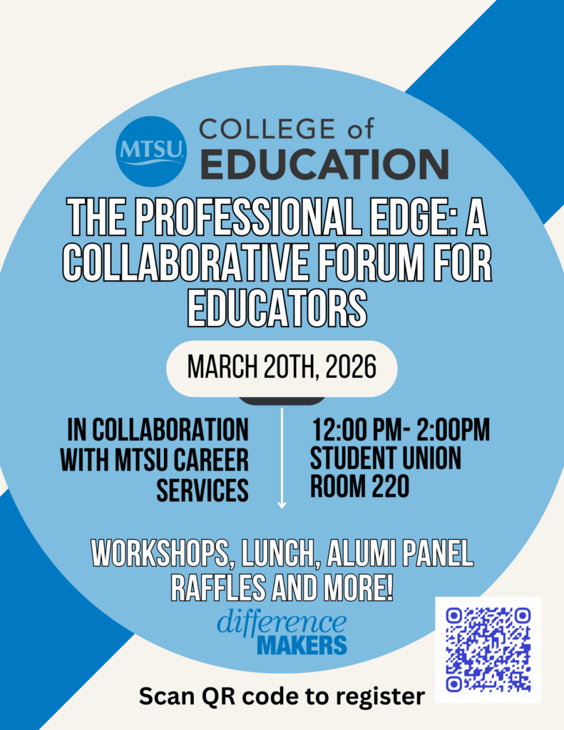 Join us at the Professional Edge conference, partnering with the Career Development Center, on March 20th, 2026, from 12:00-2:00 in the Student Union Building, room 220. 