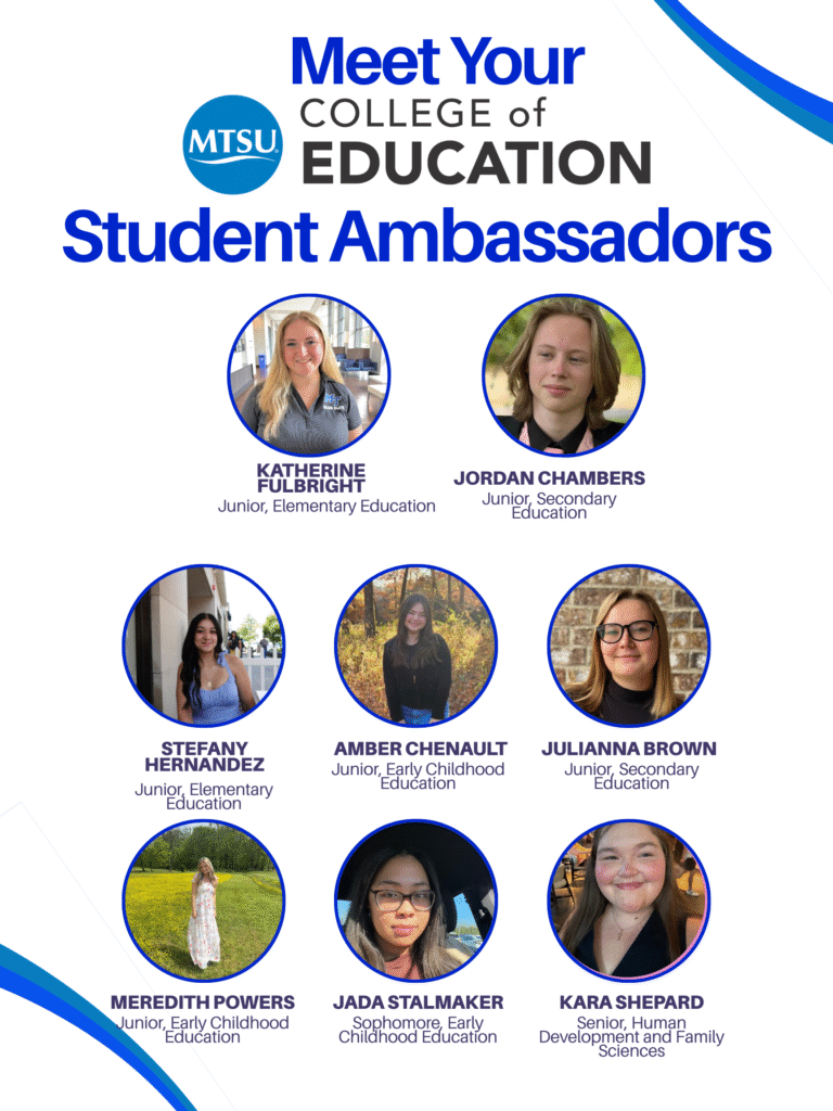 pictures of current COE Student Ambassadors