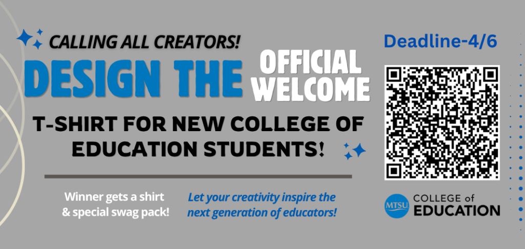 Design the next COE New Student Tshirt at https://tinyurl.com/coetshirt