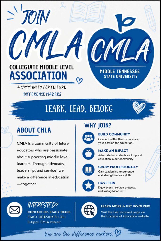 Join the Collegiate Middle Level Association